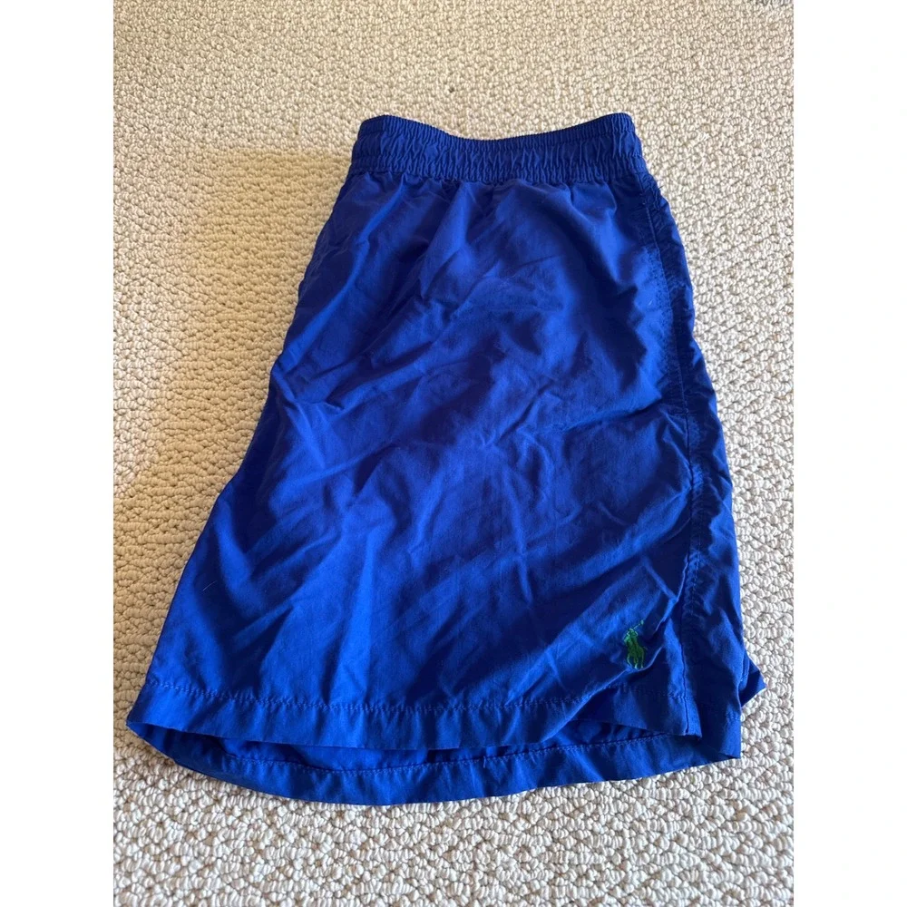 Polo Ralph Lauren Blue Swim Trunks XL Vintage Pony Logo Mesh Lined Board Shorts